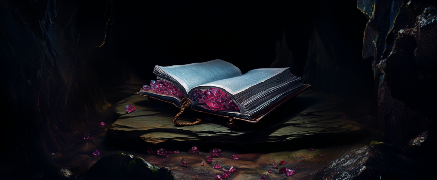 marketing_madness_77253_old_book_dark_cave_realistic_anamorphic_393df2ad-834b-4be8-83f1-061b79c29cc6