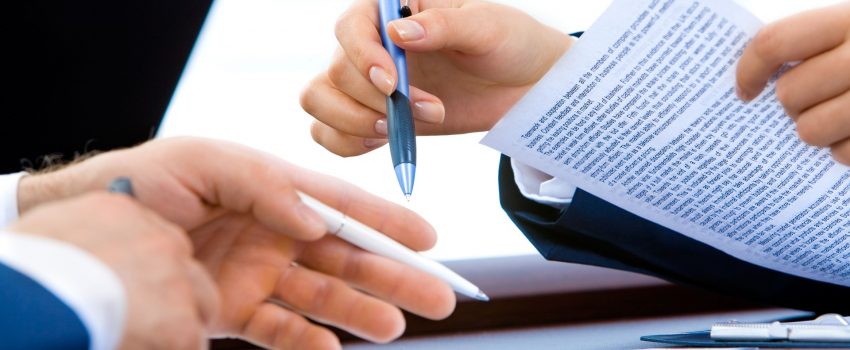 signing papers